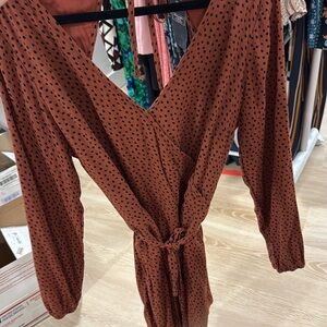 Abercrombie And Fitch Black Spotted Romper